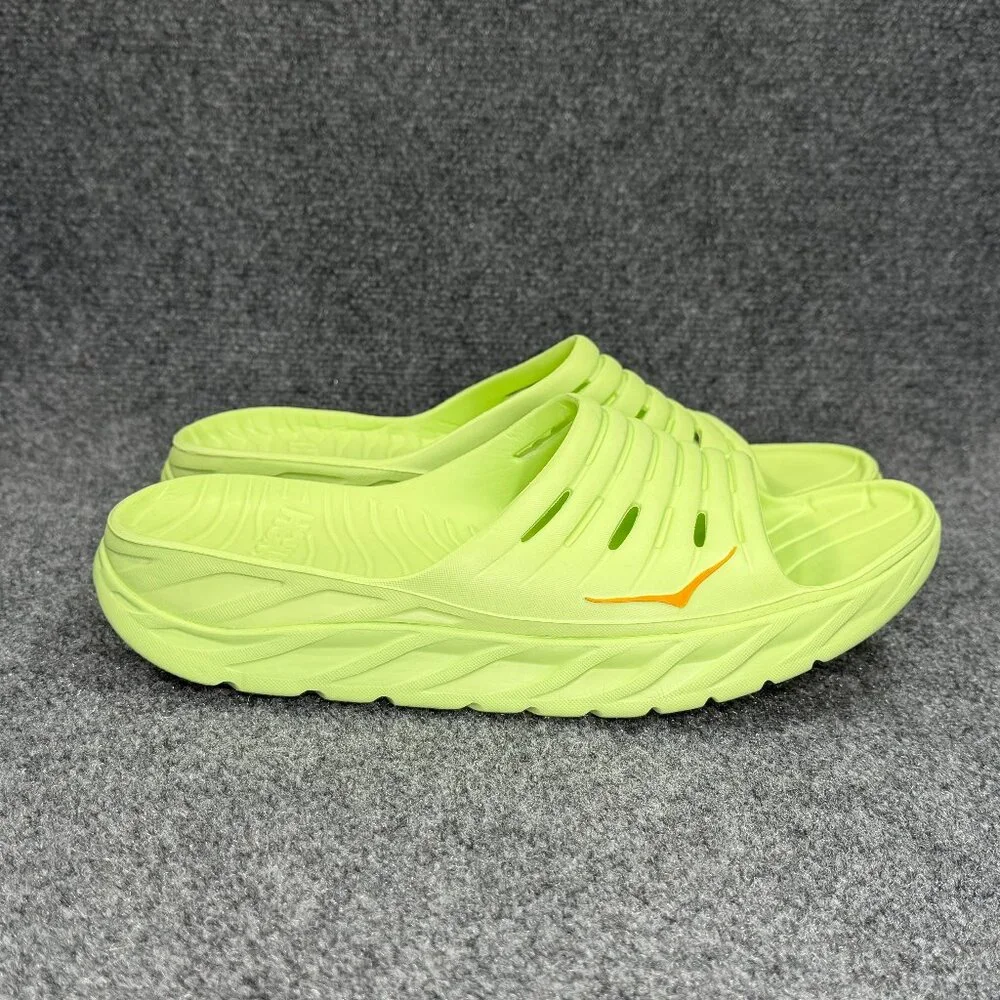 Hoka Ora Recovery Slide Sandals Men's Size 14 Neon Yellow Athletic Running Beach